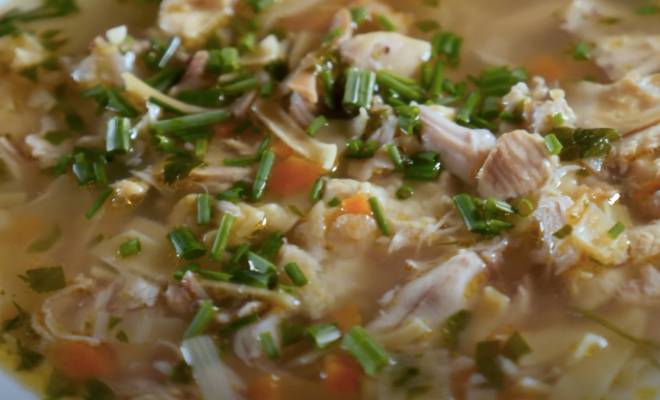 Куриный суп с лапшой и овощами рецепт