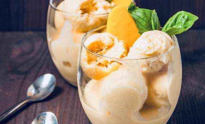 Манговое мороженое с молоком и желтками рецепт
