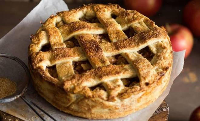 Пирог с яблоками без дрожжей и без яиц в духовке рецепт