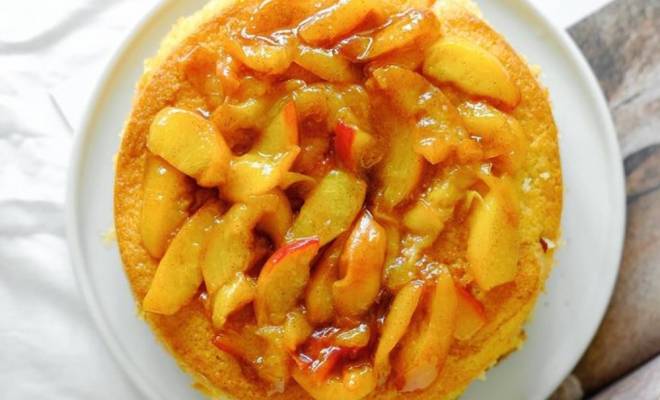 Пирог с персиками свежими в духовке рецепт