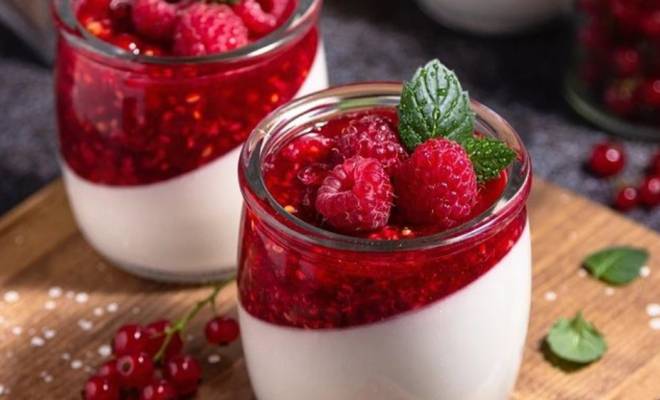 Десерт панна котта с ягодами рецепт