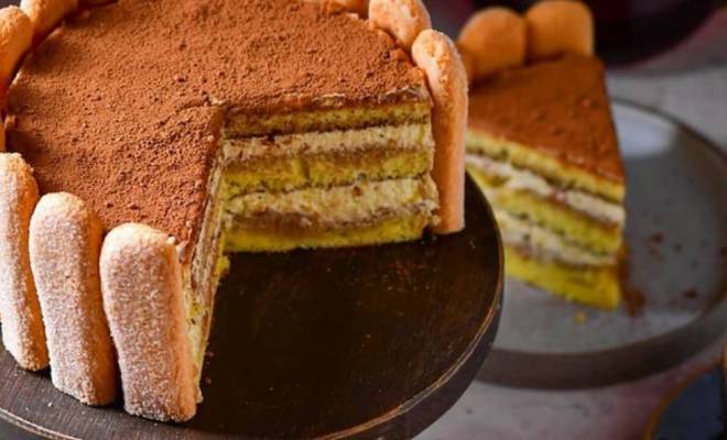 Кофейный торт Тирамису с бисквитными коржами рецепт