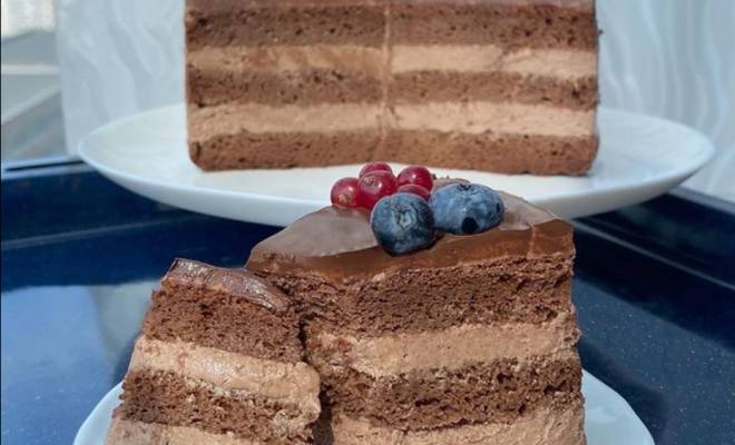 ПП шоколадный торт Прага с творогом рецепт