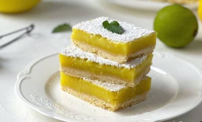 Лимонные пирожные квадратики рецепт
