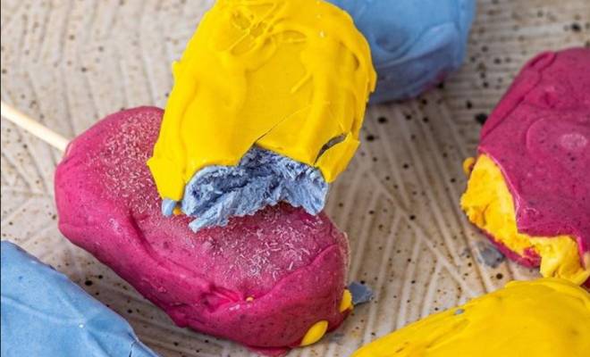 Домашнее цветное мороженое с натуральными красителями рецепт