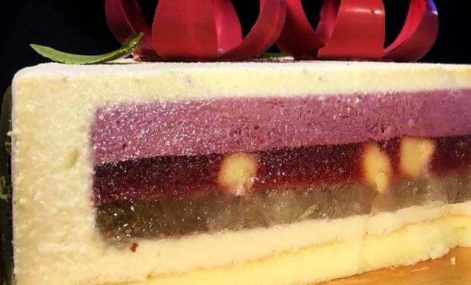 Винно-ягодный торт с желе и муссом рецепт