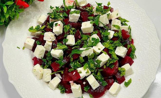 Салат со свеклой и сыром фета рецепт