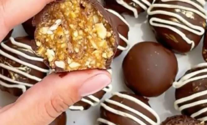 Полезные конфеты без сахара Финики Орех Шокодал рецепт