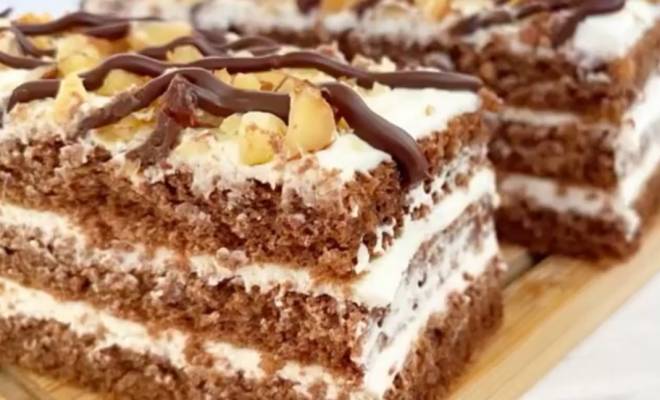 Шоколадные пирожные с ванильным кремом рецепт