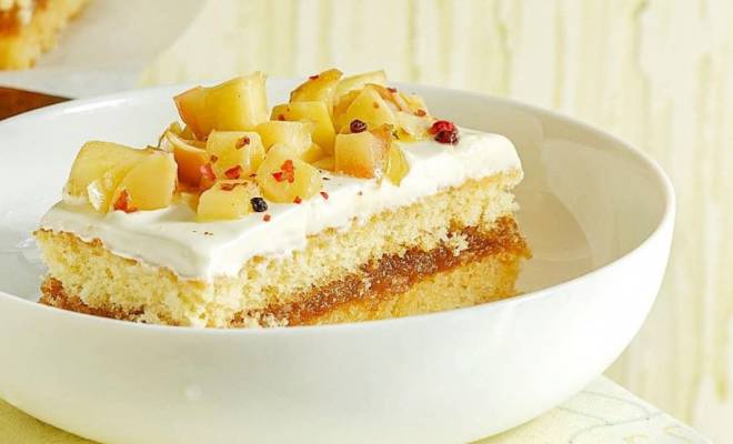 Яблочный торт пирог с кремом из сметаны рецепт