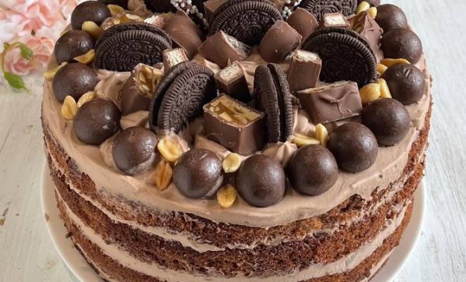 Пошаговые фото инструкции к рецепту Шоколадный торт быстро и легко