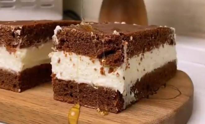 Шоколадное пирожное kinder молочный ломтик с кремом рецепт