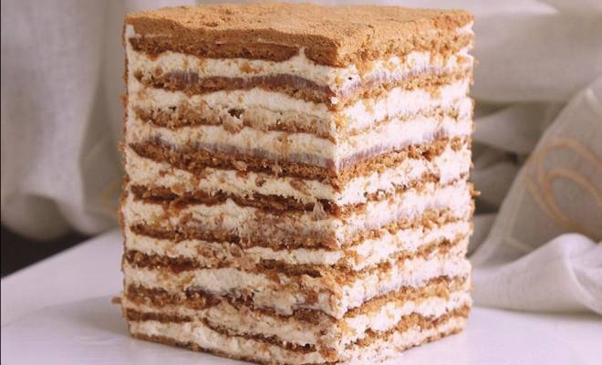 Карамельный торт Медовик со сметанным кремом рецепт