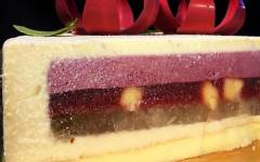 Винно-ягодный торт с желе и муссом