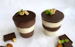 Шоколадный десерт в стакане слоями без выпечки