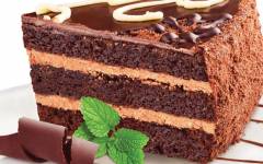 Шоколадный бисквит для торта Прага