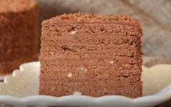 Бархатный медовый шоколадный торт Медовик трюфель