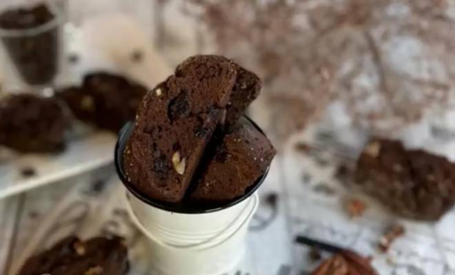 Шоколадные кантуччи печенья с кайенским перцем рецепт