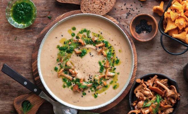 Крем суп с лисичками и сливками рецепт