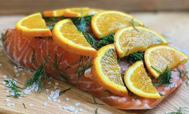 Маринованная красная рыба с апельсином рецепт