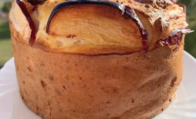 Пирог творожный шарлотка с яблоками в духовке рецепт