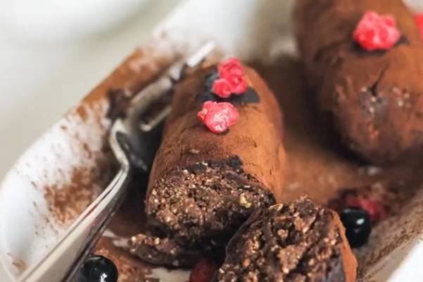 Шоколадное ПП пирожное картошка с творогом и какао рецепт