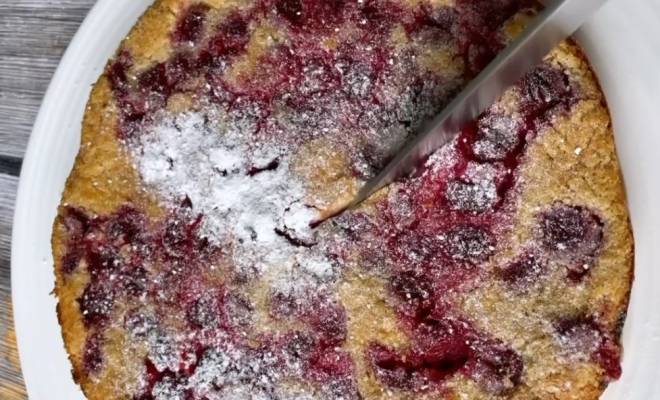 Французский пирог  вишневый клафути в духовке рецепт