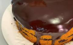Мраморный тыквенно-шоколадный кекс