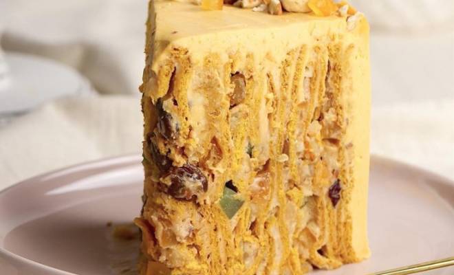 Торт тыквенно Карамельный Латте с цукатами и орехами рецепт