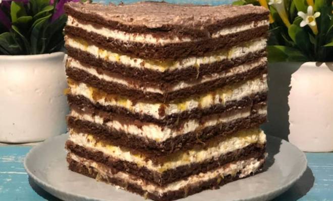Шоколадный Торт Медовик со сметанным кремом рецепт