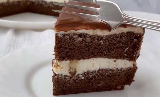 ПП шоколадный торт с творожным кремом рецепт