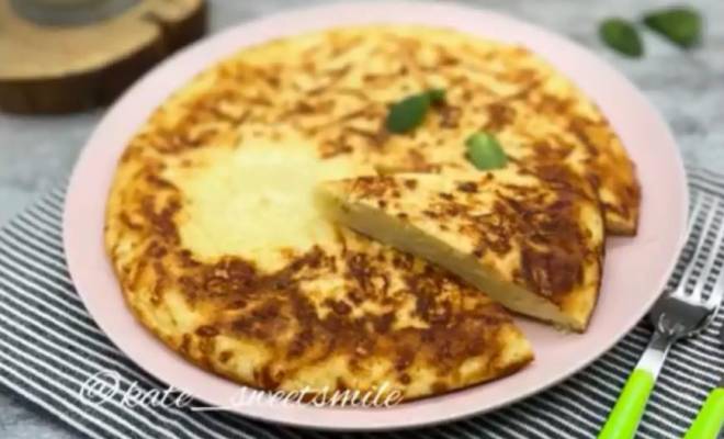 Ленивый хачапури с сыром на молоке на сковороде рецепт