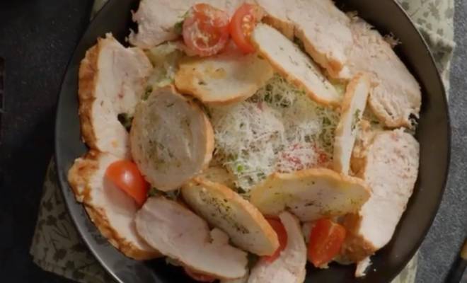 Изысканный салата цезарь с курицей рецепт