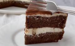 ПП шоколадный торт с творожным кремом