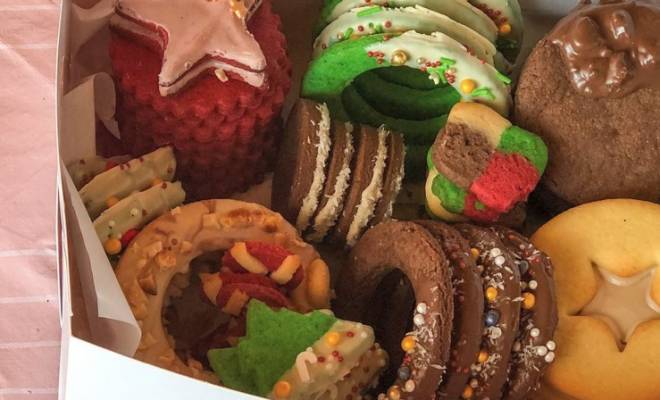 Праздничное печеньев коробке на Новый Год рецепт