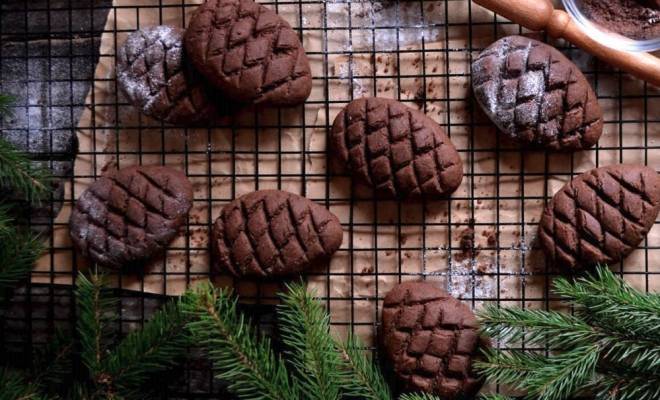 Новогоднее печенье в виде еловых шишек рецепт