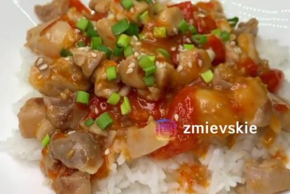 Рассыпчатый рис с курицей в азиатском стиле рецепт