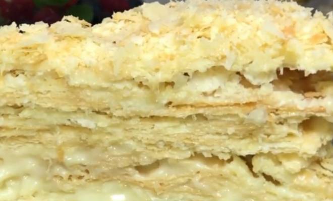 Торт «Наполеон» хрустящий, слоистый и таящий во рту рецепт