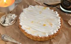 Пирог Тарт с лимонным кремом и итальянской меренгой