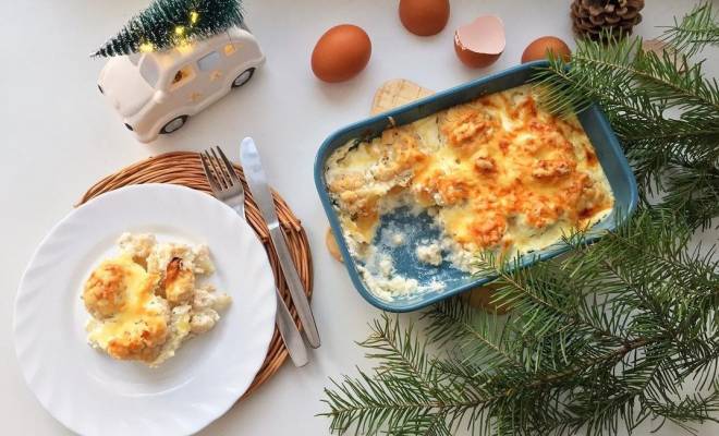 Капустная запеканка с сыром и яйцом в духовке рецепт