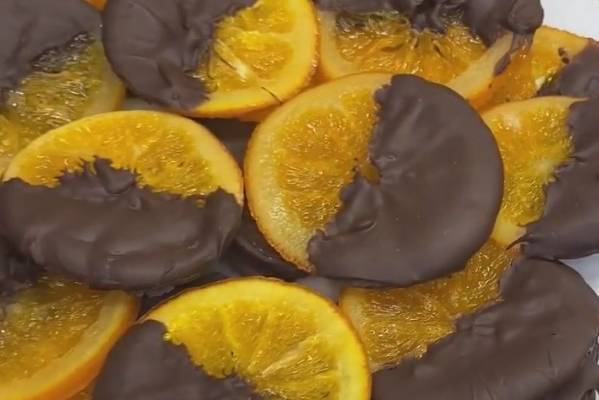 Засахаренные апельсиновые дольки в шоколаде рецепт