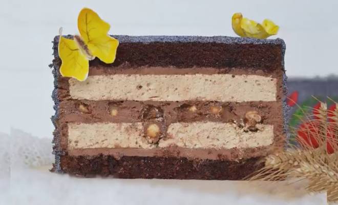 Шоколадный торт Яблоко Зефир Кофе рецепт