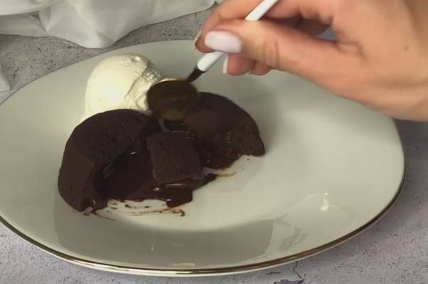 Шоколадный фондан с жидкой начинкой рецепт