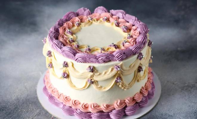 Видео Винтажный торт декор кремом рецепт