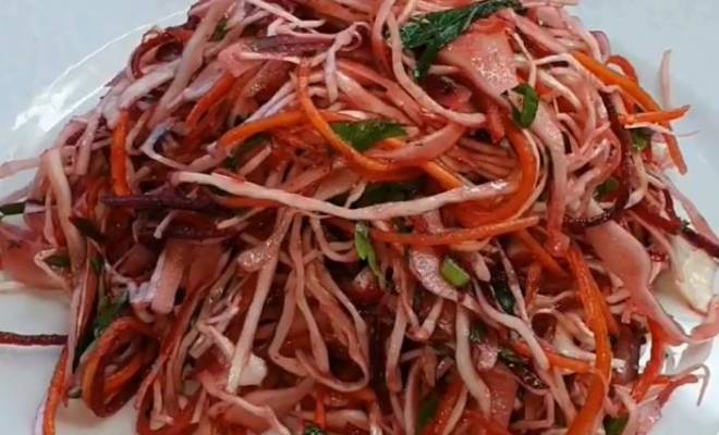 Полезный салат из капусты, морковки и свеклы рецепт