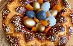 Пирог Катнаунц пасхальный венок в Армении
