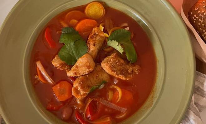 Томатный суп с индейкой рецепт