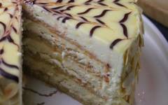 Миндальный торт Эстерхази со сливочным кремом классический