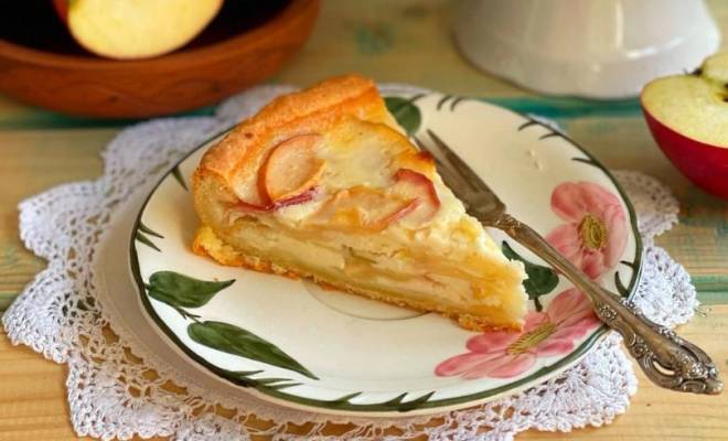 Цветаевский яблочный пирог классический со сметаной рецепт