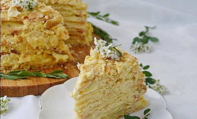 Торт «Наполеон» с молочно сливочным кремом рецепт